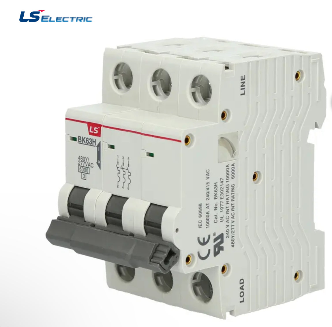 Miniature circuit breaker LS ELECTRIC BK63H 3P C15A 6kA 480Y-277VAC UL1077