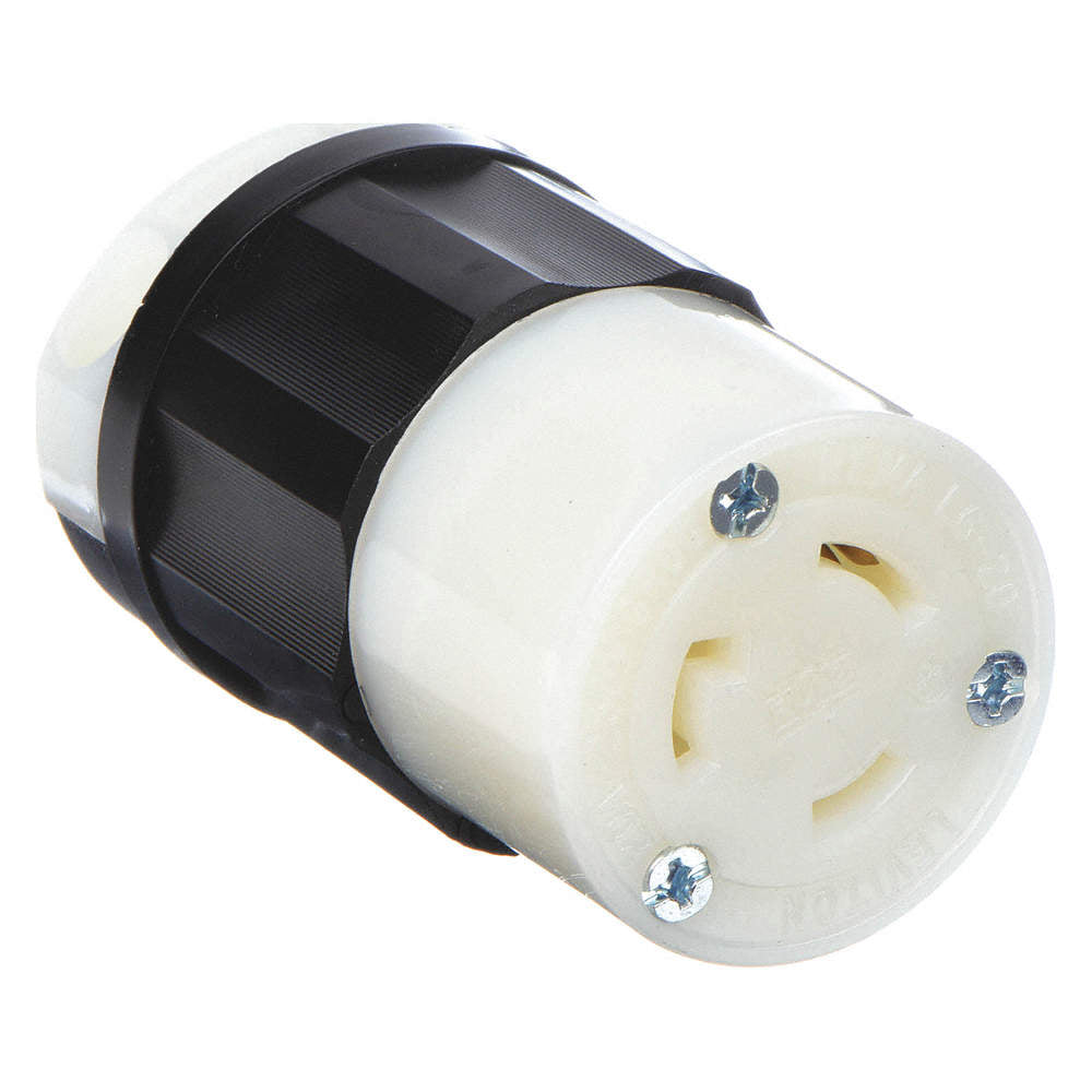 Conector, NEMA L6-20R, 250VCA, Amperes 20, Polos 2, Cables 3, Color Negro/Blanco