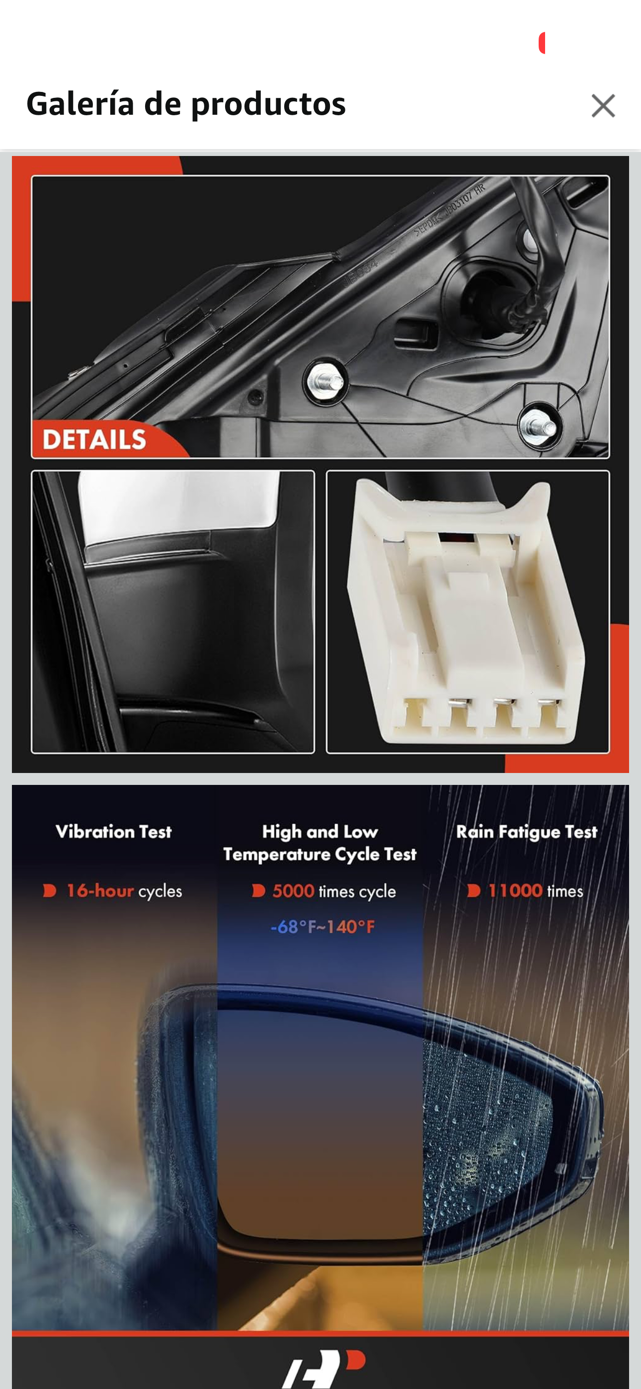 A-Premium electric rearview mirror for driver's side, compatible with Honda Civic 2016, 2017, 2018, 2019, 2020 and 2021. Manual exterior mirror, non-heated, white, painted to match.