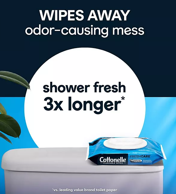 Cottonelle Flushable Wet Wipes.
