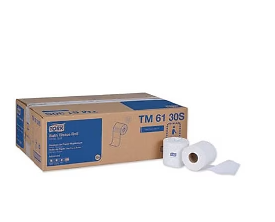 Tork Advanced Bath Tissue, 2-Ply, White, 500 Sheets/Roll, 48 Rolls