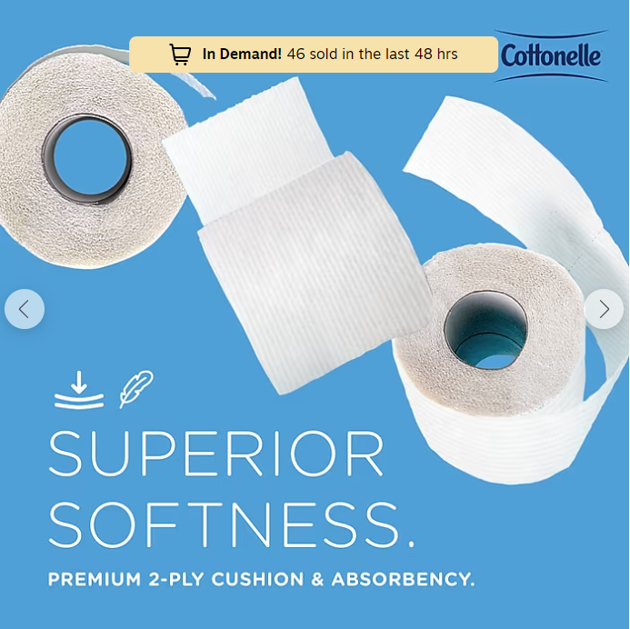 Cottonelle Professional Recycled Toilet Paper, 2-ply, White, 451 Sheets/Roll, 60 Rolls/Case