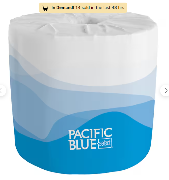Pacific Blue Select Standard Toilet Paper, 2-Ply, White, 550 Sheets/Roll, 80 Rolls/Carton
