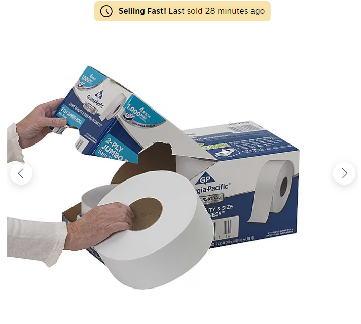 Georgia-Pacific Professional Series Jumbo Jr. Toilet Paper, 2-Ply, White, 1000 ft./Roll, 4 Rolls/Carton