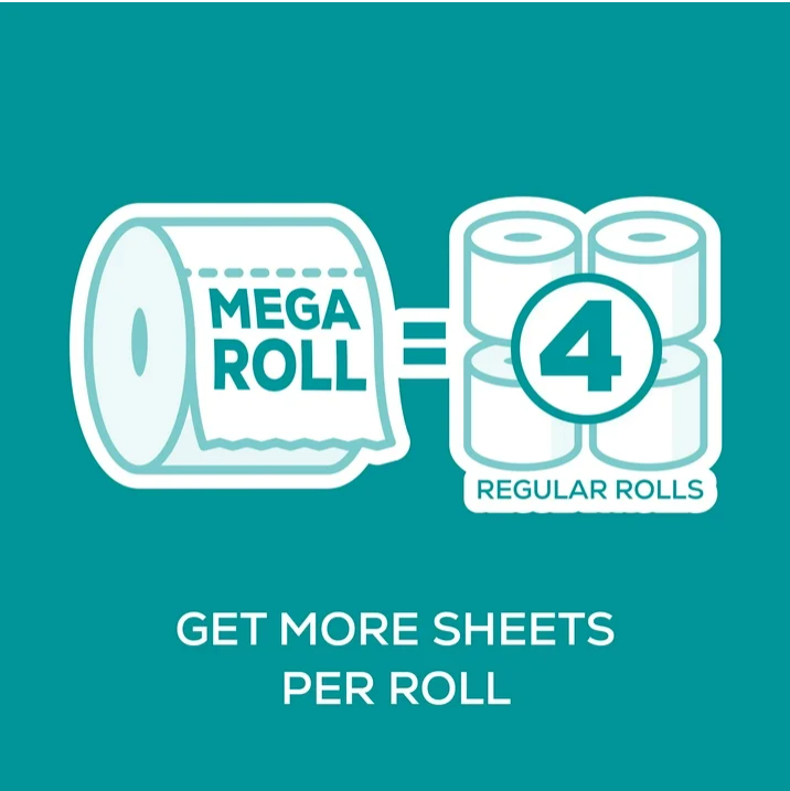 Angel Soft Toilet Paper, 4 Mega Rolls = 16 Regular Rolls