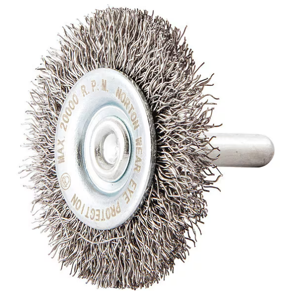 Wire Wheel Brush, Crimped, Carbon Steel