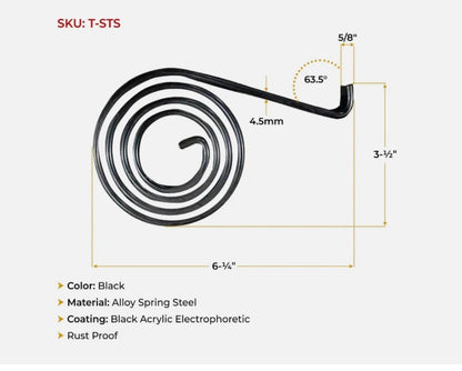 8 Pack Spiral Torsion Spring for Dump Truck Tarp Systems - Universal Design