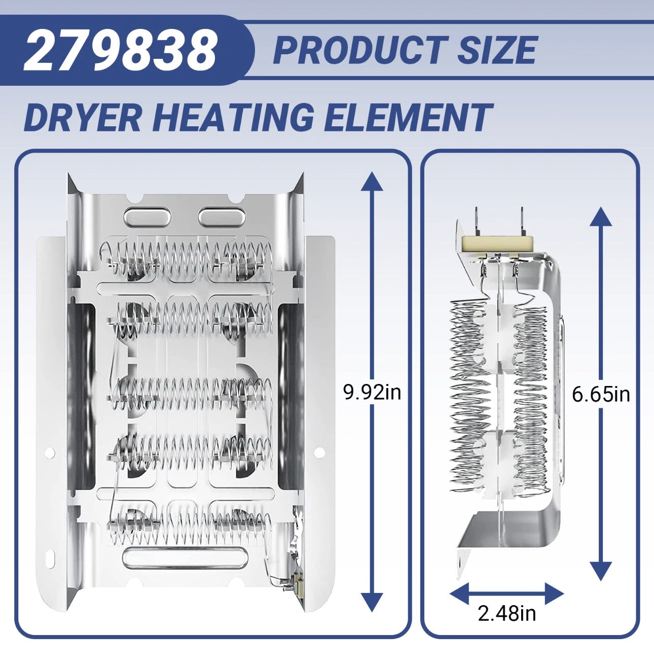 279838 W10724237 Dryer Heating Element  Fits for Whirlpool Kenmore 70 80 Series
