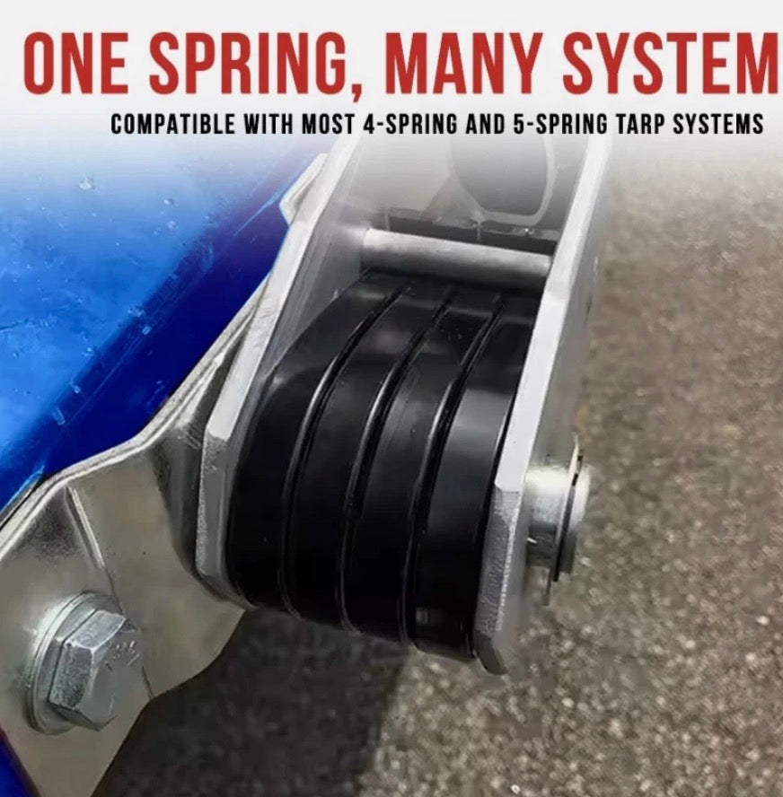 8 Pack Spiral Torsion Spring for Dump Truck Tarp Systems - Universal Design