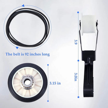 WP4392065 Dryer Belt Drum Pulley Kit for Whirlpool Kenmore 341241 349241T 691366
