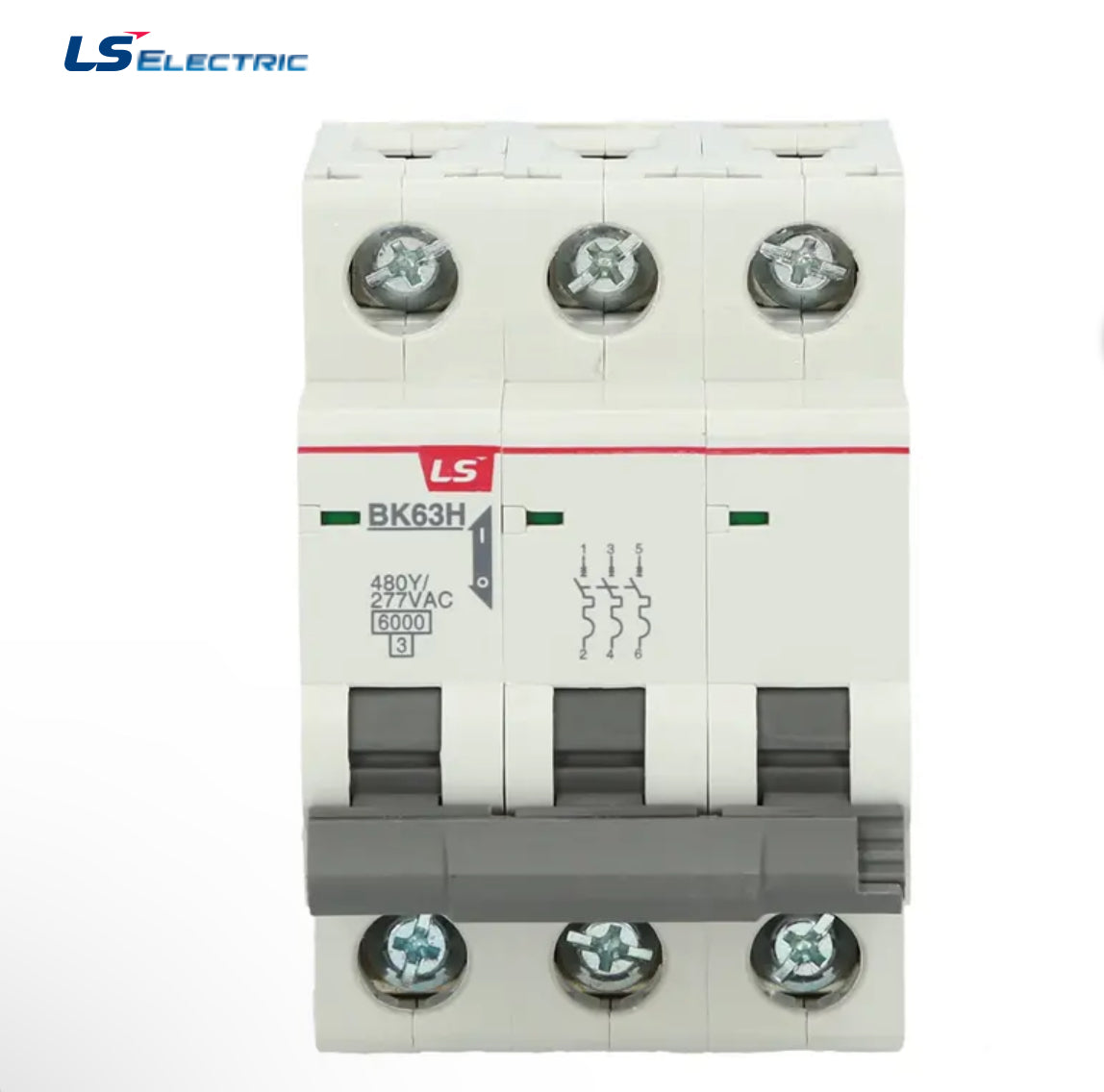 Miniature circuit breaker LS ELECTRIC BK63H 3P C15A 6kA 480Y-277VAC UL1077