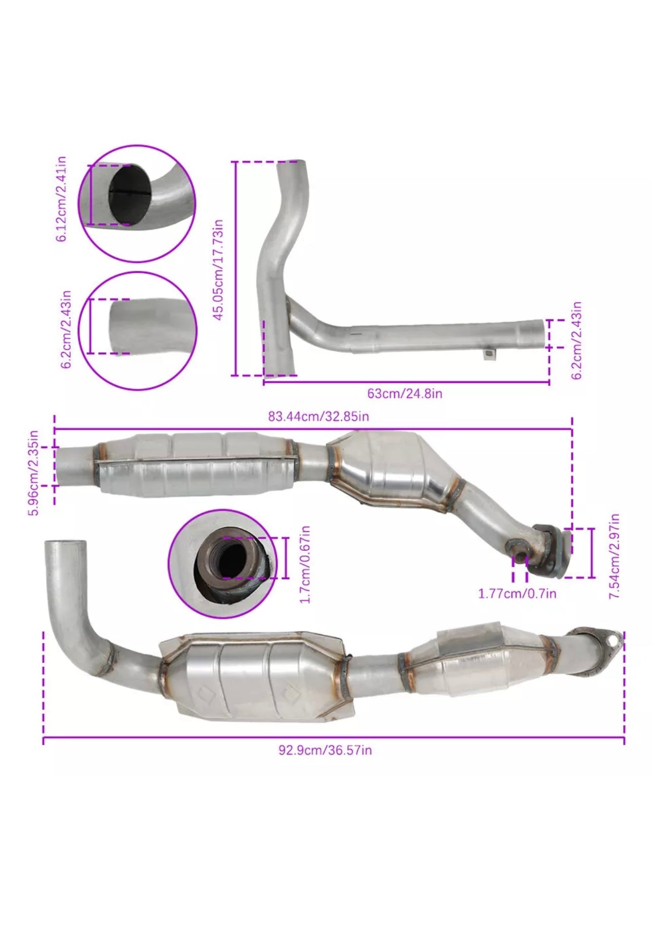 LABLT Catalytic Converter Direct Fit For 2001-2003 Ford F-150 F150 4.6L V8 4WD