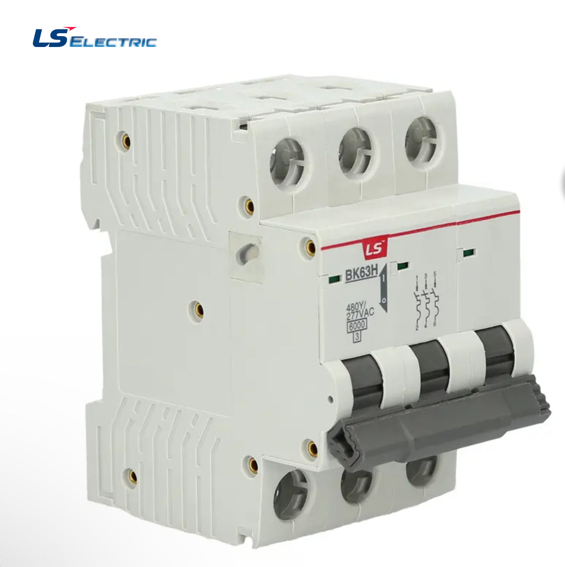 Miniature circuit breaker LS ELECTRIC BK63H 3P C15A 6kA 480Y-277VAC UL1077