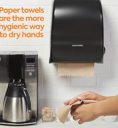 Coastwide Professional™ Recycled Hardwound Paper Towels, 1-Ply, 350 ft./Roll, 12 Rolls/Carton