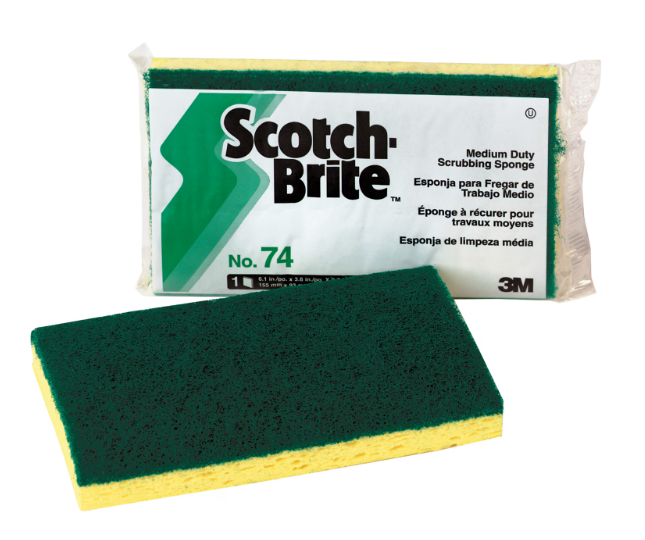 Scotch-Brite™ Medium Duty Scrub Sponge, Green/Yellow (74)