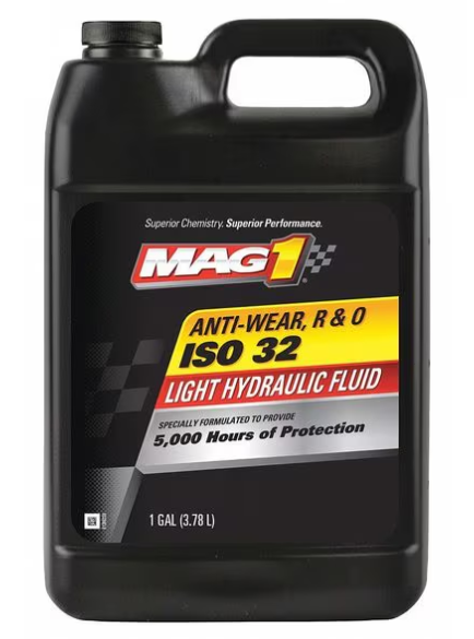 MAG 1 Hydraulic Oil: Mag 1 AW, 1 gal, Jug, ISO Grade 32, Amber